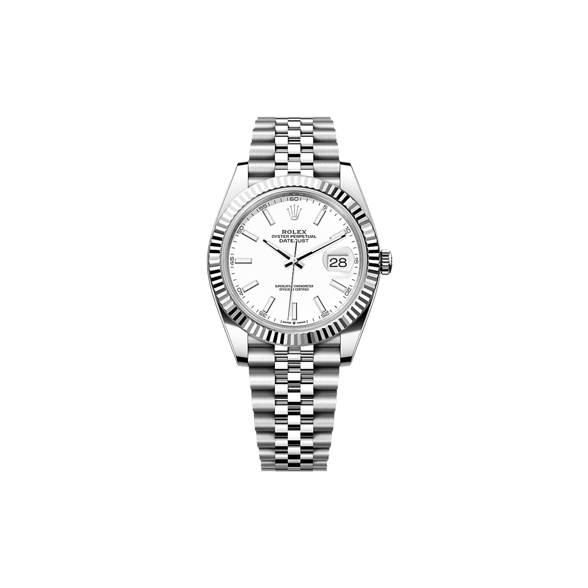 ROLEX DATEJUST 41 OYSTER, 41 MM, OYSTERSTEEL AND WHITE GOLD WATCH 126334